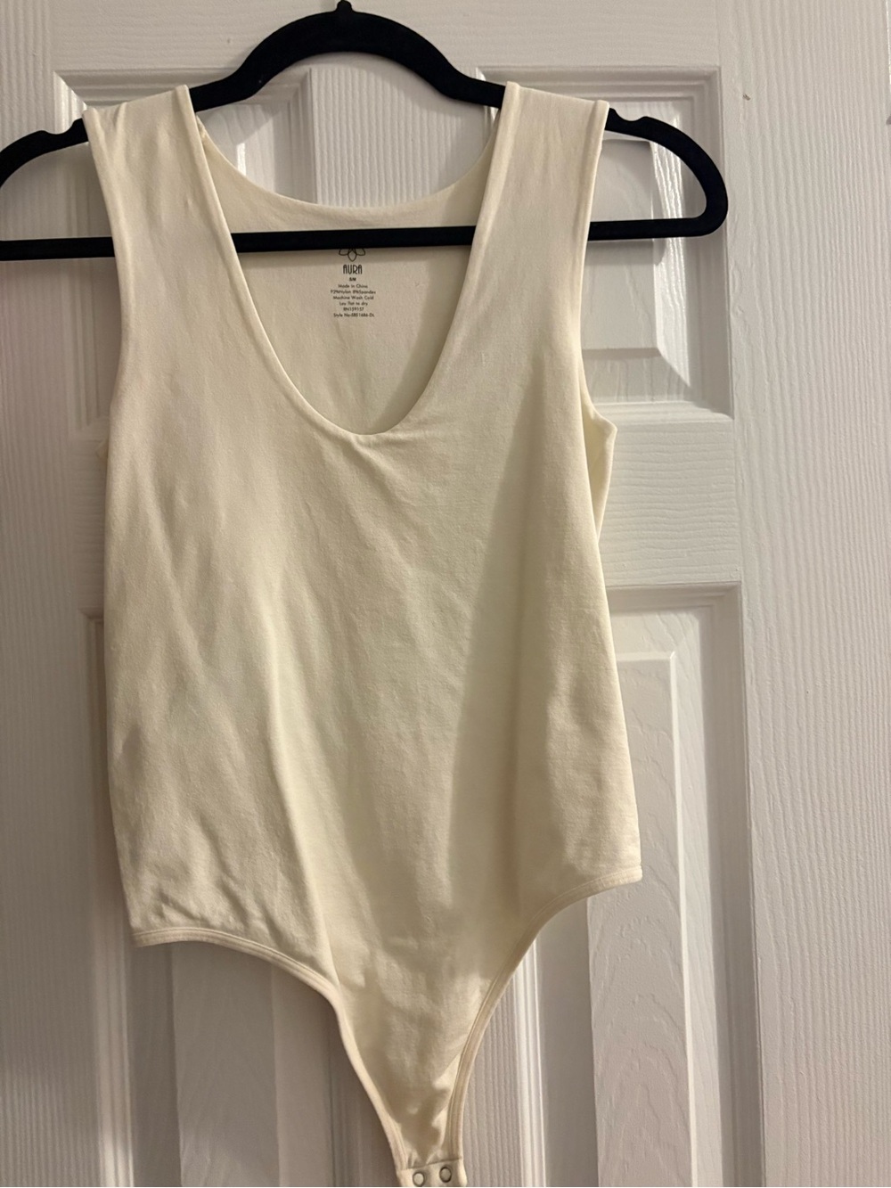 Aura Cream Scoop Neck Sleeveless Bodysuit